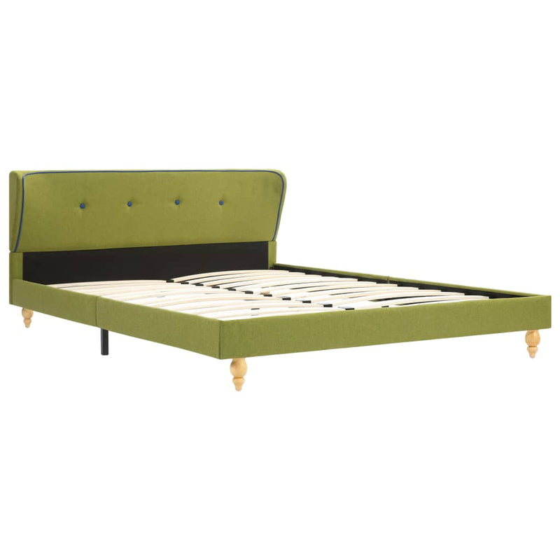 Dealsmate  Bed Frame Green Fabric 137x187 cm  Double