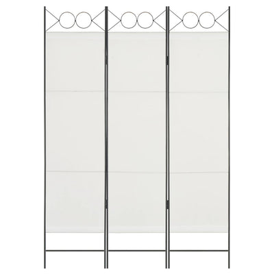 Dealsmate  3-Panel Room Divider White 120x180 cm