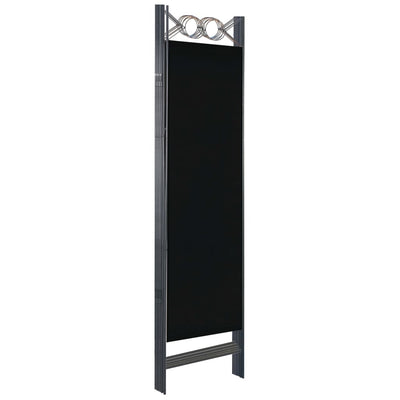 Dealsmate  6-Panel Room Divider Black 240x180 cm