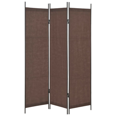 Dealsmate  3-Panel Room Divider Brown 150x180 cm