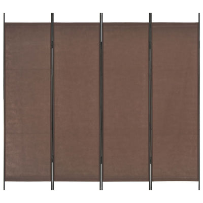 Dealsmate  4-Panel Room Divider Brown 200x180 cm