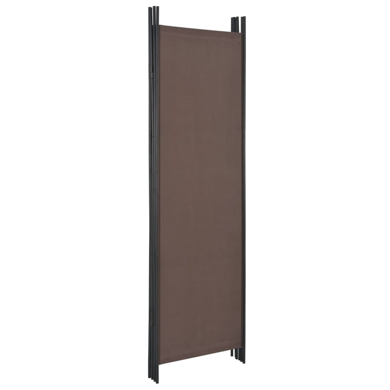 Dealsmate  4-Panel Room Divider Brown 200x180 cm