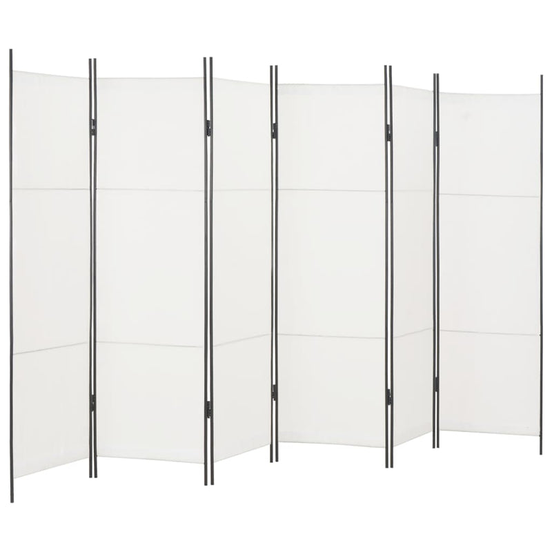 Dealsmate  6-Panel Room Divider White 300x180 cm