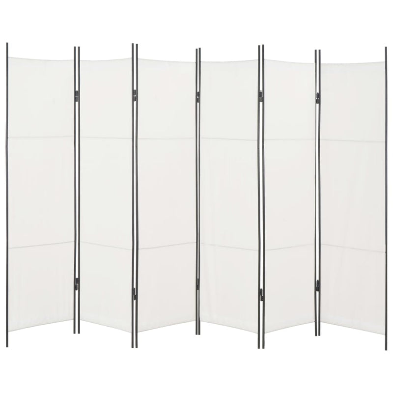 Dealsmate  6-Panel Room Divider White 300x180 cm