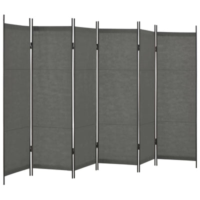 Dealsmate  6-Panel Room Divider Anthracite 300x180 cm