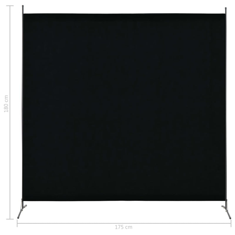 Dealsmate 280266  1 Panel Room Divider Black 175x180 cm