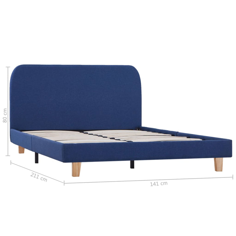 Dealsmate  Bed Frame Blue Fabric King Single