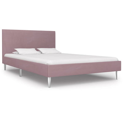 Dealsmate  Bed Frame Pink Fabric Queen