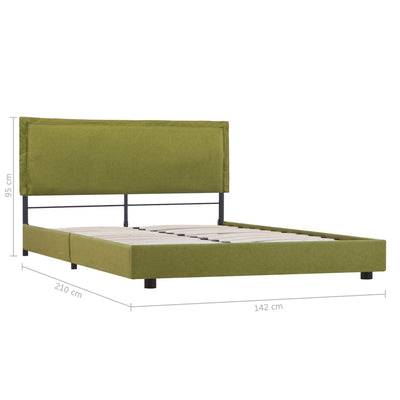 Dealsmate  Bed Frame Green Fabric King Single