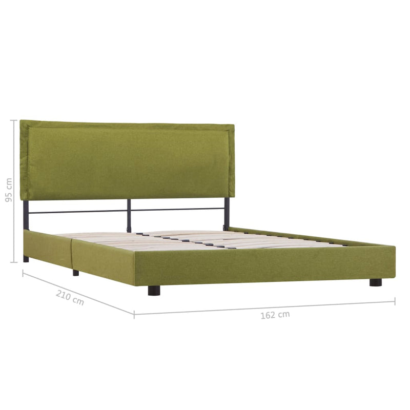 Dealsmate  Bed Frame Green Fabric Double