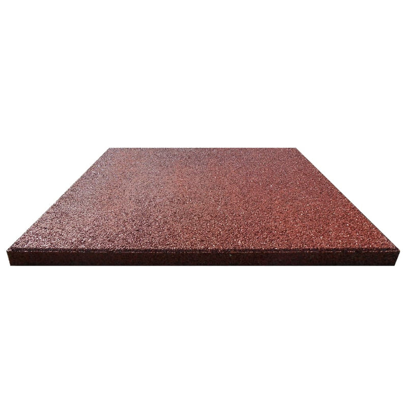 Dealsmate  Fall Protection Tiles 18 pcs Rubber 50x50x3 cm Red
