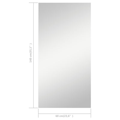 Dealsmate  Frameless Mirror 140x60 cm Glass