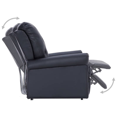 Dealsmate  Reclining Chair Black Faux Leather