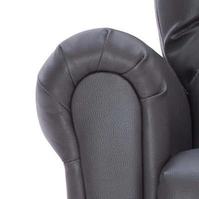 Dealsmate  Reclining Chair Grey Faux Leather