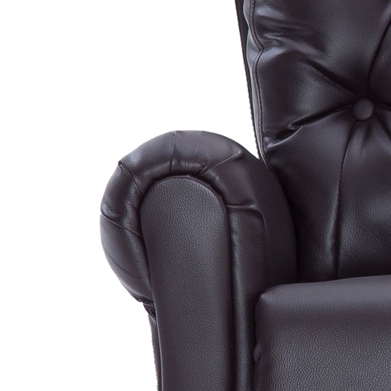 Dealsmate  Reclining Chair Brown Faux Leather