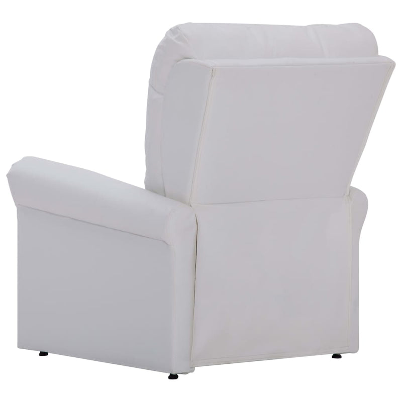 Dealsmate  Reclining Chair White Faux Leather