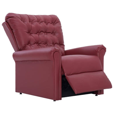 Dealsmate  Reclining Chair Wine Red Faux Leather