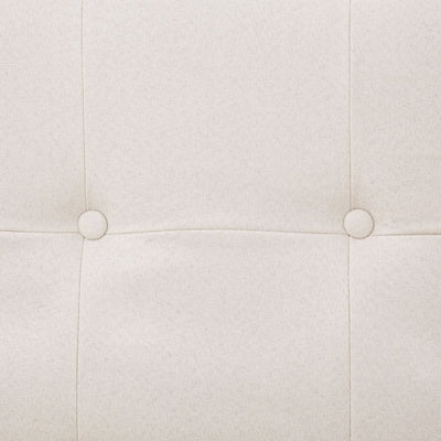 Dealsmate  Sofa Bed with Armrest Cream Polyester