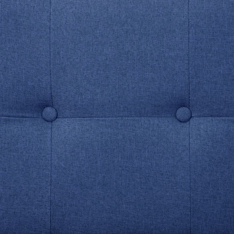 Dealsmate  Sofa Bed with Armrest Blue Polyester