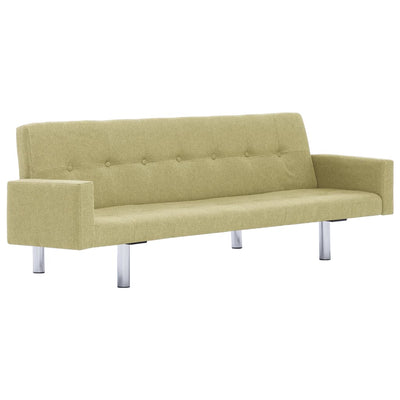 Dealsmate  Sofa Bed with Armrest Green Polyester