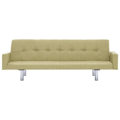 Dealsmate  Sofa Bed with Armrest Green Polyester