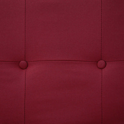 Dealsmate  Sofa Bed with Armrest Wine Red Polyester