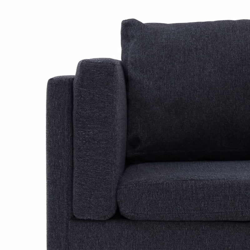 Dealsmate  Corner Sofa Dark Grey Fabric