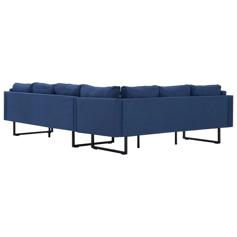 Dealsmate  Corner Sofa Blue Fabric