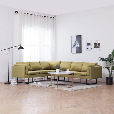 Dealsmate  Corner Sofa Green Fabric