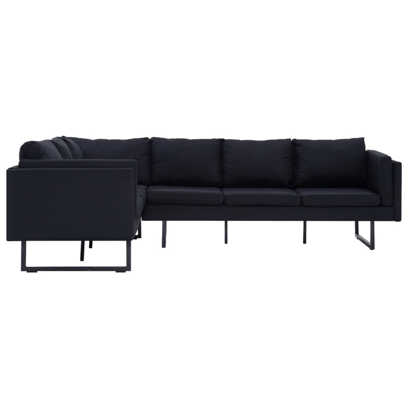 Dealsmate  Corner Sofa Black Fabric
