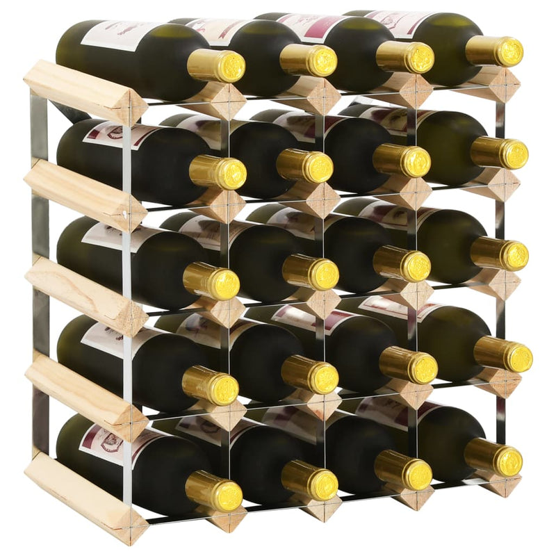 Dealsmate  Wine Rack for 20 Bottles Solid Pinewood