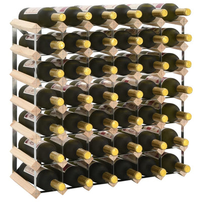 Dealsmate  Wine Rack for 42 Bottles Solid Pinewood