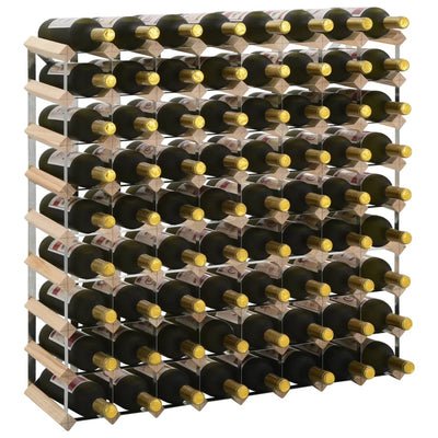 Dealsmate  Wine Rack for 72 Bottles Solid Pinewood