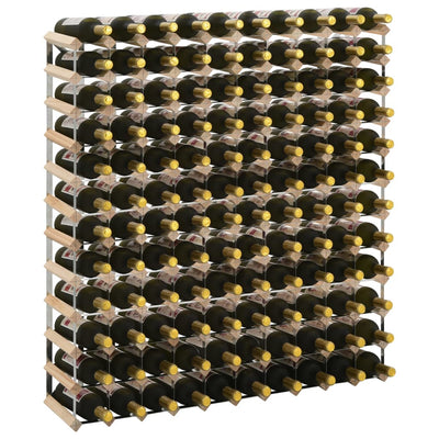 Dealsmate  Wine Rack for 120 Bottles Solid Pinewood