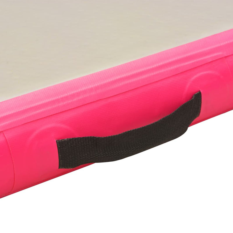 Dealsmate  Inflatable Gymnastics Mat with Pump 300x100x10 cm PVC Pink