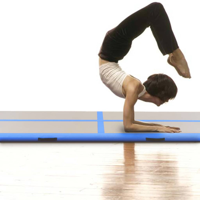 Dealsmate  Inflatable Gymnastics Mat with Pump 500x100x10 cm PVC Blue