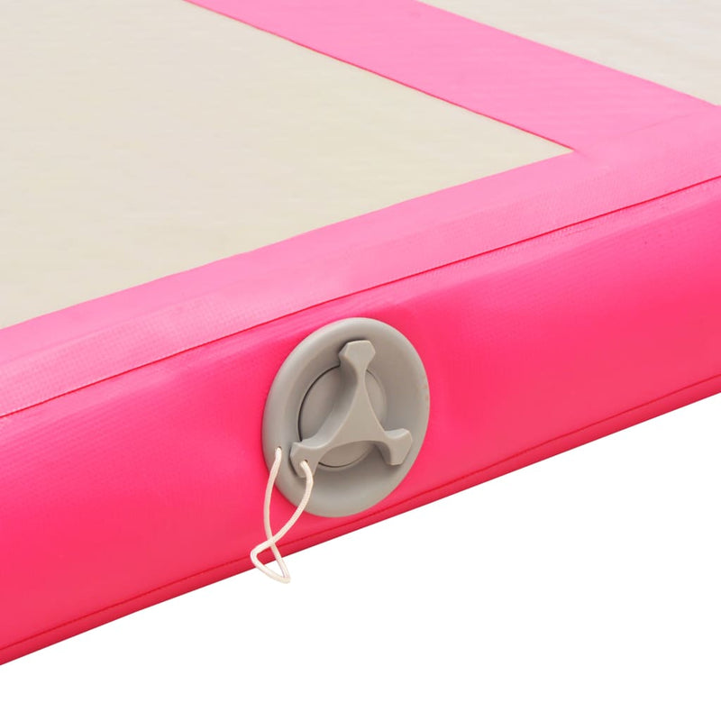 Dealsmate  Inflatable Gymnastics Mat with Pump 600x100x10 cm PVC Pink