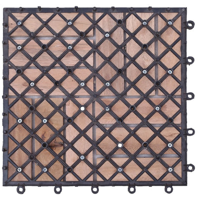 Dealsmate  Decking Tiles 11 pcs 30x30 cm Solid Reclaimed Wood
