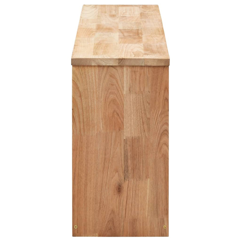 Dealsmate  Shoe Storage Bench 94x20x38 cm Solid Walnut Wood