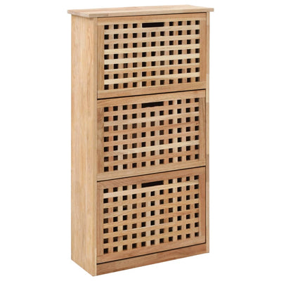 Dealsmate  Shoe Storage Cabinet 55x20x104 cm Solid Walnut Wood