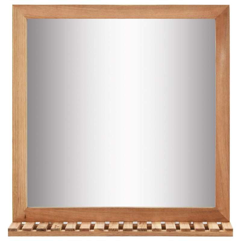 Dealsmate  Bathroom Mirror 60x12x62 cm  Solid Walnut Wood