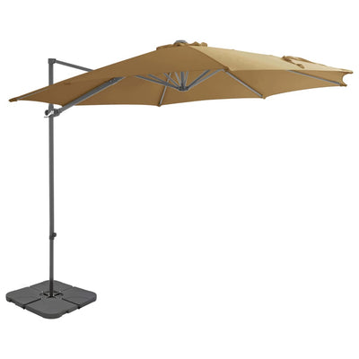 Dealsmate  Outdoor Umbrella with Portable Base Taupe