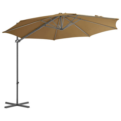Dealsmate  Outdoor Umbrella with Portable Base Taupe