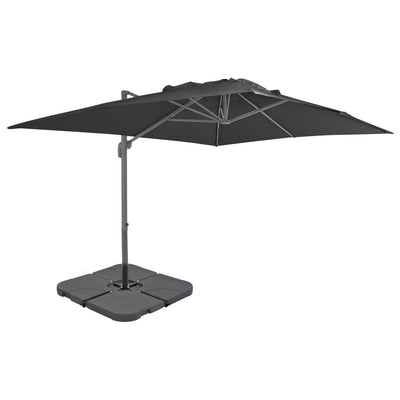 Dealsmate  Outdoor Umbrella with Portable Base Anthracite