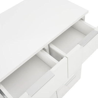 Dealsmate  Sideboard High Gloss White 60x35x80 cm Engineered Wood