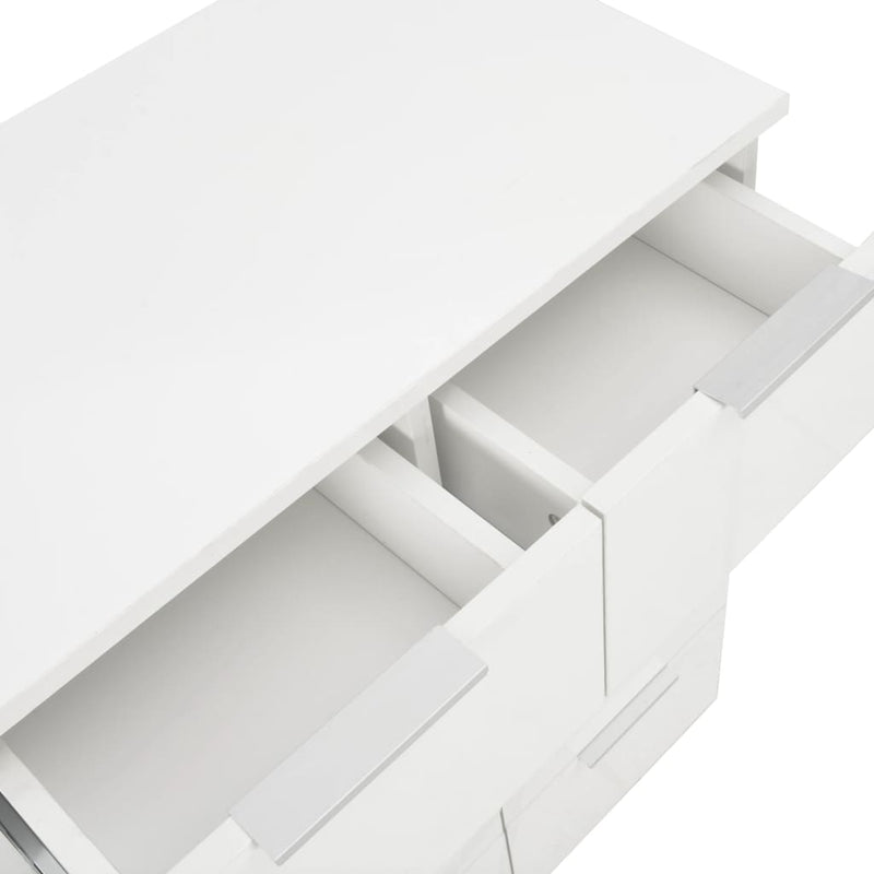 Dealsmate  Sideboard High Gloss White 60x35x80 cm Engineered Wood