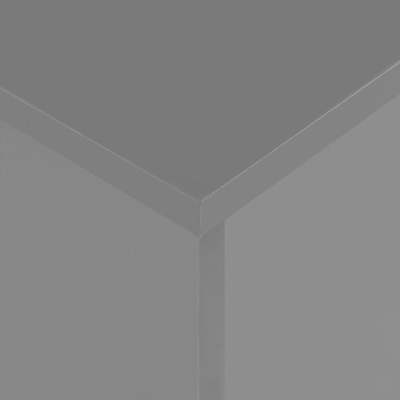 Dealsmate  Extendable Dining Table High Gloss Grey 175x90x75 cm