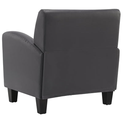 Dealsmate  Sofa Chair Grey Faux Leather