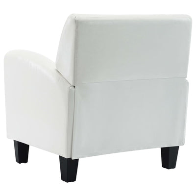Dealsmate  Sofa Chair White Faux Leather