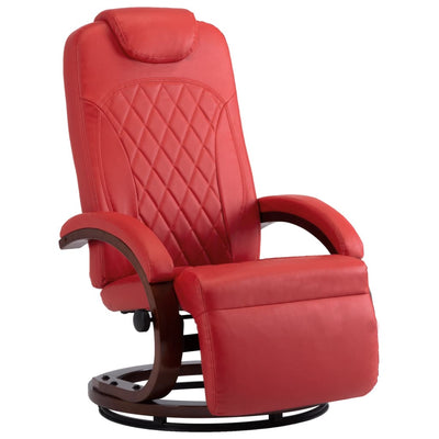 Dealsmate  TV Recliner Red Faux Leather